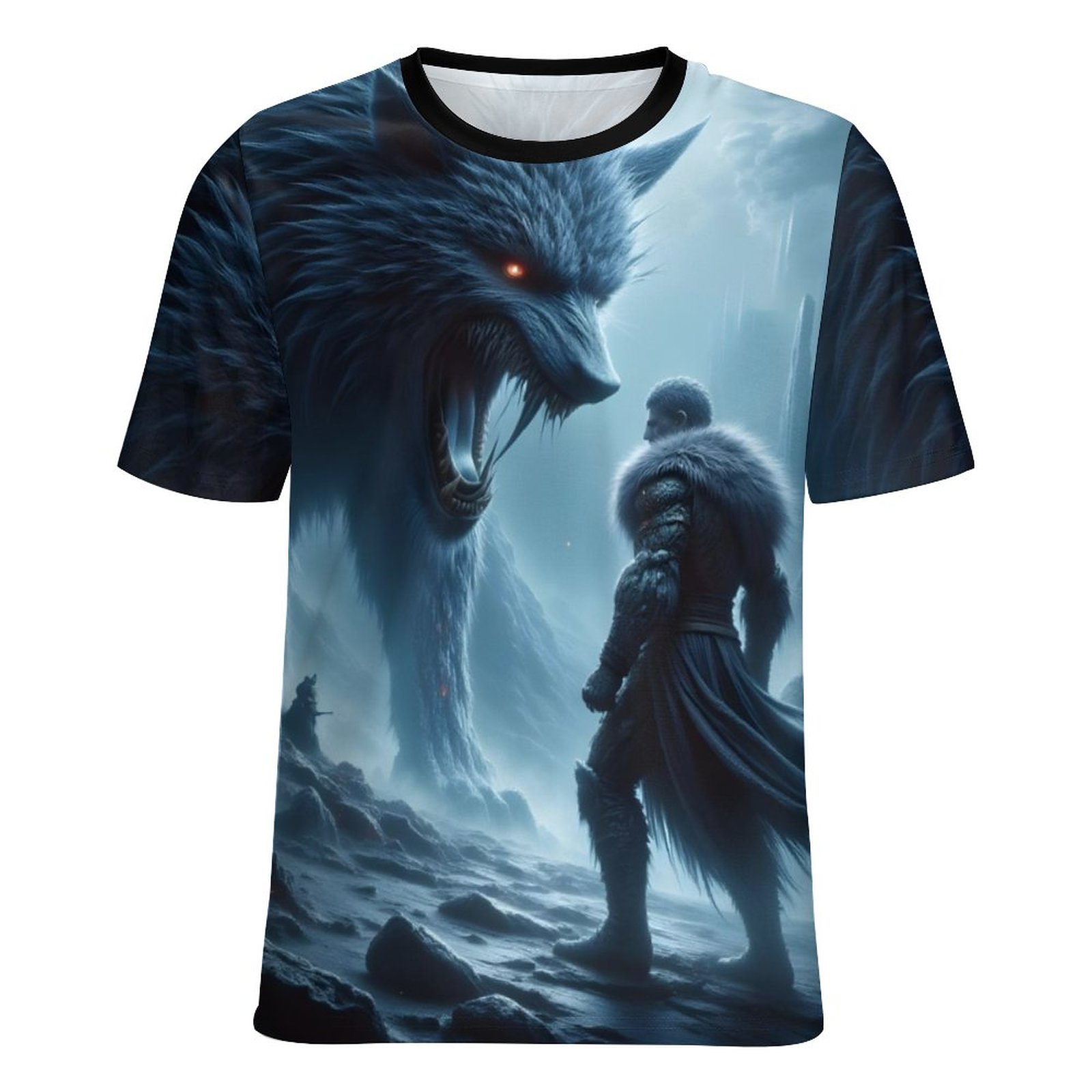 Viking Warrior VS Legendary Fenrir T-Shirt For Sale by Swaggy Shirts Online Etsy Apparel Store